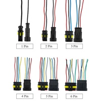 Kabel Harness Mobil Oem 1 2 3 4 5 6 Pin 1.5 Seri 282108-1 PA66 Inti Tembaga Amp Tahan Air Anti Debu