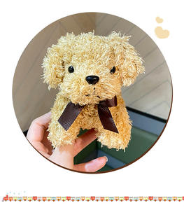 Paula mignon chien aux cheveux longs pendentif en peluche porte-clés Simulation chien en peluche bouclés en peluche poupée sac <span class=keywords><strong>voiture</strong></span> pendentif 1688 agent d'achat - Product Image 6
