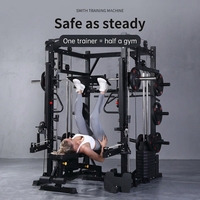 Machine Smith Commerciale Multifonctionnelle en Acier Inoxydable avec Pile de Poids de 100 kg pour Entraînement des Triceps