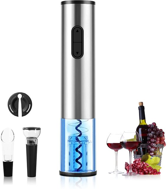 Top Supplier Sublimation Creative Wine Tools Automatic Bottle Opener Electric Bottle Opener with Foil Cutter