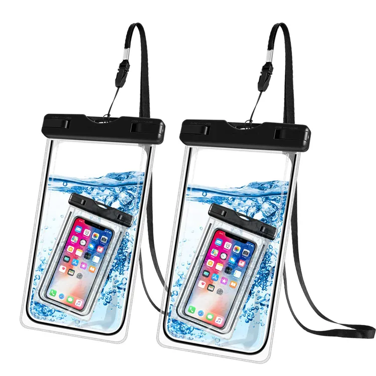 HOT Cake Universal Size Fluorescent IP68 Underwater Waterproof Phone Bag Pouch