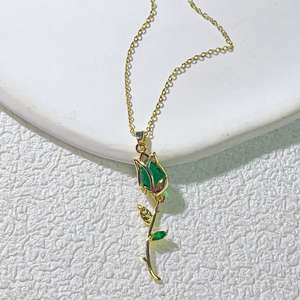 Tulipes Pendentifs Colliers pour Femmes Élégant En Acier Inoxydable Or Couleur Colliers Amitié Bijoux Cadeaux - Product Image 6