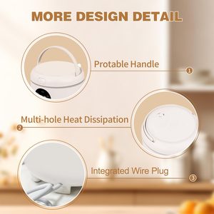 0.8L Multi-Functional Mini Portable Square Rice <b>Cooker</b> Measuring Cup Digital LED Display Non-Stick Coating Fast Household - Product Image 2