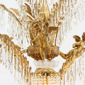 Jewellerytop Clásico <span class=keywords><strong>Cupido</strong></span> Deco Iglesia Lámpara colgante <span class=keywords><strong>de</strong></span> cristal Gota Turco Vintage Luz Lujo Candelabros <span class=keywords><strong>de</strong></span> latón antiguo - Product Image 5