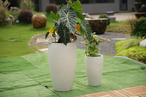 Maceta de Cerámica Moderna de Lujo Ecológica con Esmalte Inspirado en Mármol, Drenaje Transpirable, Macetero de Piso - Product Image 6