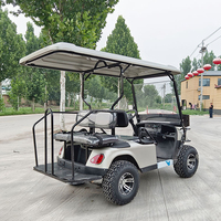 Voiturette de golf électrique 4 places équipée d'un contrôleur, autonomie de 90 km, 48V 72V, pour complexe hôtelier et parcours de golf