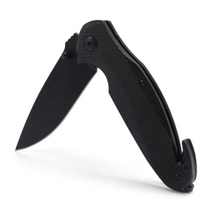 Couteau pliant à lame noire, manche en aluminium, couteau de poche tactique de survie pour <span class=keywords><strong>le</strong></span> camping en plein air avec coupe-corde et <span class=keywords><strong>brise</strong></span>-vitre - Product Image 2