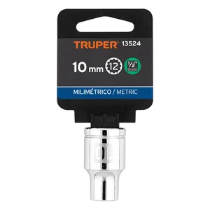 BOX 6 Chiave a bussola da 10 mm, 12 punte, attacco da 1/2 pollice, TRUPER - Product Image 4