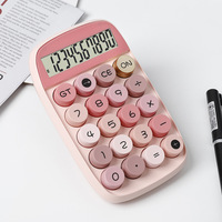 Calculatrice électronique à 10 chiffres avec boutons colorés Kawaii Calculatrice scientifique alimentée par batterie Calculatrice de bureau en plastique