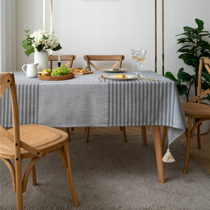 Tất cả-polyester dệt Jacquard dòng, rô hình học lớn tua khăn trải bàn, placemats, sofa bao gồm - Product Image 2