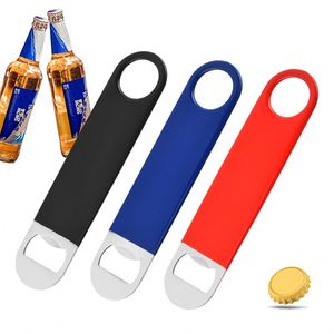 Destapador de Botellas de Cerveza de Acero Inoxidable con Logotipo Personalizado, Destapador de Vinilo con Forma de Cuchilla, para Regalos Promocionales - Product Image 1