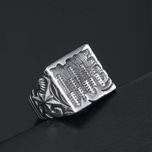 City Of Light Ring Titanium Steel Unisex Cross Pattern Fashion Jewelry SA1046 - Product Image 4