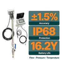 Débitmètre électromagnétique sans fil à alimentation par batterie pour installation sous pression de conduites DN80-DN8000 avec prélèvement à chaud