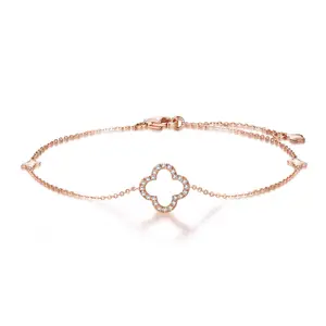 Conjunto de collar y pulsera de oro y diamantes de 18K para mujer, joyería bonita, novedad