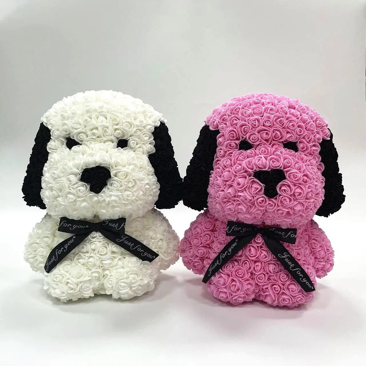 Perro rosa de oso San Valentín, caja de regalo de PVC, diseño atractivo de moda, venta al por mayor, China
