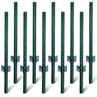 Poteau en T en métal pour système de support de clôture en grillage métallique pour jardin, verger et ferme