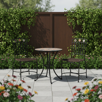 Ensemble de table et chaises de jardin en mosaïque de fer, résistant aux intempéries, moderne, élégant et de dernière génération pour hôtel