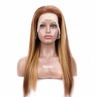Perruques 100% Cheveux Humains, Dentelle HD Transparente 13*4, Cheveux Longs Lisses Style Piano, Styles Brésiliens et Vietnamiens, Perruque Sans Colle, Vente en Gros