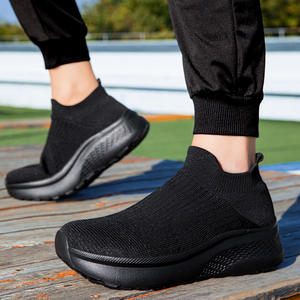 Zapatillas Casuales de Fábrica para Hombre con Puntera de Acero Transpirables de Moda con Cordones y Punta Ancha, Tipo Calcetín, Suela de Goma, OEM - Product Image 3