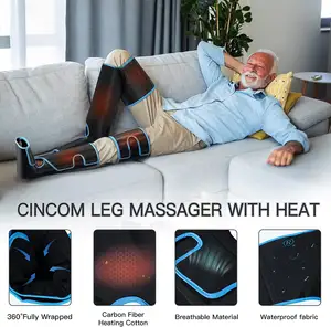 CINCOM Full Leg Massager With Heat Air Compression Leg Massager For Circulation Calf And Leg Massager