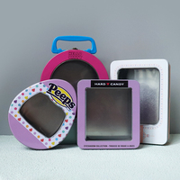 Boîte en étain rectangulaire vide personnalisée avec fenêtre en PVC transparente, boîte en métal, boîte en fer, boîte en tôle, boîte cadeau