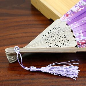 Recuerdos de bambú <span class=keywords><strong>para</strong></span> eventos, diseño de flores de SAKURA, abanico de mano plegable, recuerdo de boda - Product Image 6