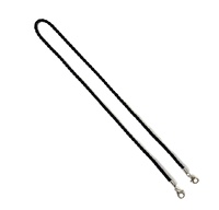 Lanière anti-perte tendance pour masques faciaux en cuir PU, style coréen, design uni, sangle flexible de 35 cm à suspendre autour du cou, pour enfants, Hongyun