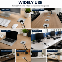 Vente en gros de fil de câble de bureau œillets de câble de couverture de trou pour le bureau PC organisateur de cordon de câble de bureau couvercle en plastique