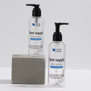 Minnie Spot Supply Body Lotion 200ml PET Transparent Frosted <b>Bottle</b> With <b>Pump</b> Customizable For Skin Care - Product Image 1