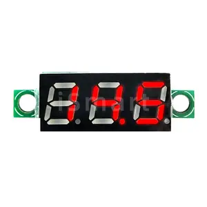 ISMART 3 Vermelho Fio 0.28 Polegadas 0-100v Mini Display Led Medidor de Tensão Dc Voltímetro Medidor de Ferramentas de Medição de Taxa de 200ms/Precisão de Tempo