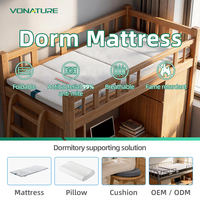 Matelas pliable Vonature Premium 4D POE ignifuge, respirant et lavable pour lit de dortoir moderne, personnel d'usine, étudiants, OEM, ODM