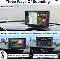 Le plus récent moniteur Portable Carplay écran tactile miroir lien/Google/GPS Navigation sans fil Apple Carplay Android Auto autoradio