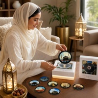 Magnet Kulkas Musik Al-Quran Sublimasi Kosong yang Dapat Diputar, Hadiah Kreatif Kustom dengan Musik Al-Quran Surah untuk Kulkas