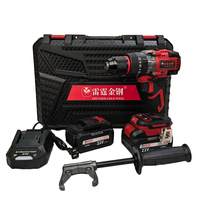 Perceuse à percussion électrique sans fil à batterie Lithium-Ion 21V 130N.m Perceuse à main Tournevis Outils électriques pour le bricolage et l'utilisation industrielle