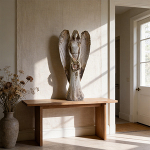 <span class=keywords><strong>Statue</strong></span> d'<span class=keywords><strong>ange</strong></span> vintage d'inspiration européenne <span class=keywords><strong>en</strong></span> magnésia, ornement décoratif <span class=keywords><strong>pour</strong></span> maison, <span class=keywords><strong>jardin</strong></span> et cheminée, artisanat décoratif - Product Image 3