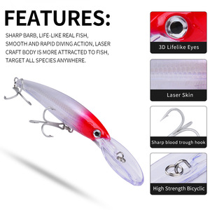 <span class=keywords><strong>Leurre</strong></span> méné à la traîne multi-taille 17/19.5/22.5cm Jerkbait Appât dur <span class=keywords><strong>flottant</strong></span> Bass Pike Gear <span class=keywords><strong>Leurre</strong></span> méné <span class=keywords><strong>flottant</strong></span> - Product Image 4