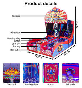 Máquina de Juego de Bolos Dream Ball Carnival, Operada con Monedas, Equipo de Arcade de Lotería para Centros Deportivos y Parques Infantiles Interiores - Product Image 6