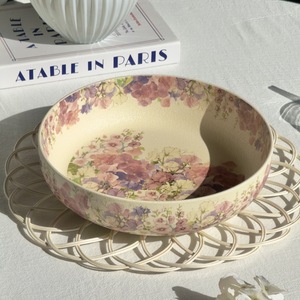 Set di Stoviglie in Ceramica con Motivi Floreali, Set di Piatti e <span class=keywords><strong>Ciotole</strong></span> per la Casa, Bacchette, Cucchiai, Piatti da Zuppa, Stoviglie Smaltate Minimaliste - Product Image 5