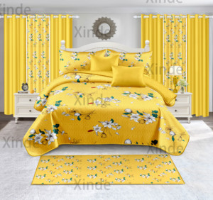 <strong>King</strong> Shower Curtains Mat With Bedspread Fitted Sheet With Matching Curtains 22 Pieces <strong>Bathroom</strong> Bedroom Sets
