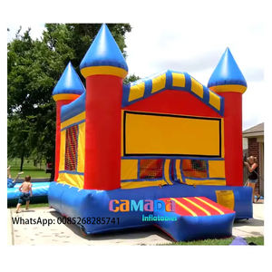 Château gonflable en vinyle PVC de 0,55 mm avec souffleur d'air, qualité commerciale, certifié CE, capacité de 500 kg, garantie de 2 ans - Product Image 1