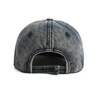 Gorra de Béisbol de Mezclilla Vintage con Visera Plana, 5 Paneles, Ajustable, con Cierre a Presión, Admite Logotipo Personalizado