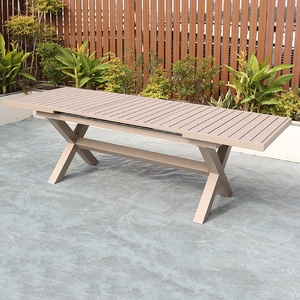 Set <span class=keywords><strong>da</strong></span> Pranzo di Lusso per Esterni, Arredamento per <span class=keywords><strong>Balcone</strong></span>, Sedie Moderne in Alluminio <span class=keywords><strong>e</strong></span> Tavolo <span class=keywords><strong>da</strong></span> Pranzo per Ristoranti, Caffè <span class=keywords><strong>e</strong></span> Spazi Esterni - Product Image 1