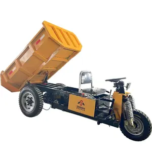 Mini volquete con pilas de 2 toneladas, triciclo de motocicleta de 3 ruedas con volquete, volquete de camión para minería