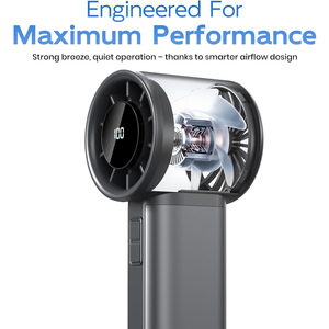 Nouveau ventilateur électrique portable USB rechargeable haute vitesse 2025 pour extérieur, batterie 2000 mAh, moteur sans balais en plastique - Product Image 3