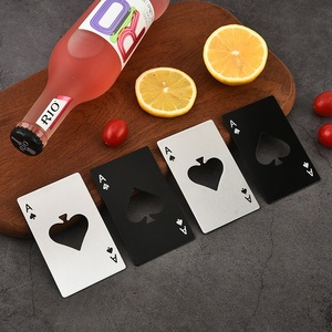 Sáng tạo thép không gỉ phong cách Thẻ mở chai mini spades thiết kế nhà thanh sử dụng phong cách Soda rượu bia mở Logo - Product Image 1
