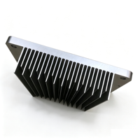 Radiateur de refroidissement en aluminium avec plaque à bride intégrée sur mesure, usinage CNC, perçage, extrusion, dissipateur thermique pour amplificateur de puissance