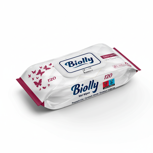 Toallitas Húmedas Biolly Daily Care 120 Unidades - Calidad de Lujo, Tejido Cruzado, No Deformables - Product Image 2