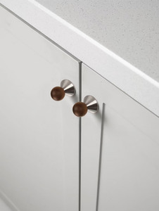 Hot Sale Solid 304 Stainless Steel Kitchen Cupboard Handles Wardrobe Wooden Cabinet Handle Wood Ball Teru Teru Bozu <strong>Drawer</strong> Pulls - Product Image 3