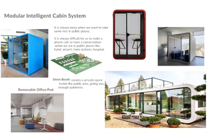 Acciaio impermeabile cabina di telefonia Mobile Anti-rumore casa ufficio Pod per uso scolastico in alluminio insonorizzato soggiorno accesso controllato - Product Image 4