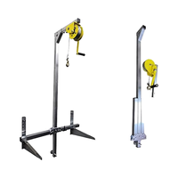 Nouvelle grue de levage pour climatiseur extérieur NewJNDO, outil de levage en tube carré galvanisé, câble de 1 m, capacité de charge de 150 kg, palan de levage de 10 m
